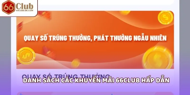 Danh sách các khuyến mãi 66Club hấp dẫn